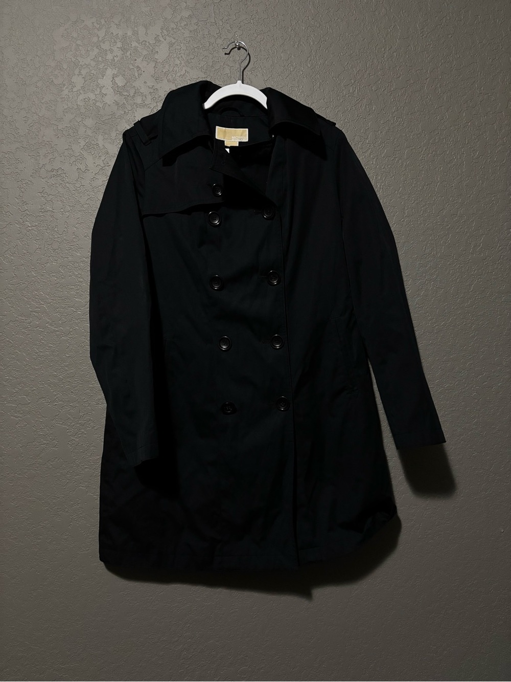 Michael Kors Black Double-Breasted Trench Coat